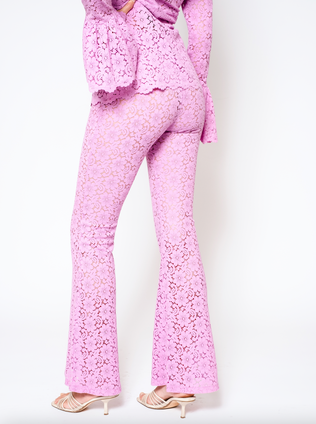 T-Party Flare Lace Block Pants – Pink Soul Boutique
